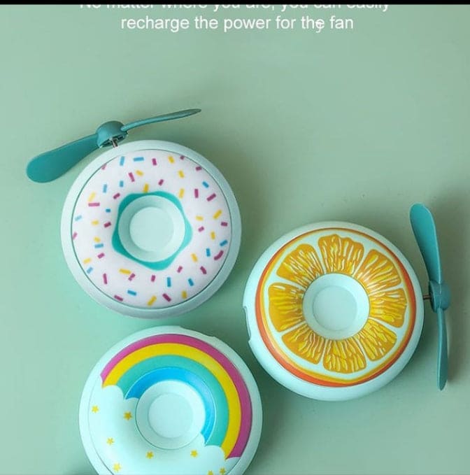 Cute Portable Mini Doughnut Fan, Mini Portable Charger For IPhone, Cute Power Bank For Girls, Mini Fast Charger And Portable Fan Cute Portable Mini Doughnut Fan, Mini Portable Charger For IPhone, Cute Power Bank For Girls, Mini Fast Charger And Portable Fan